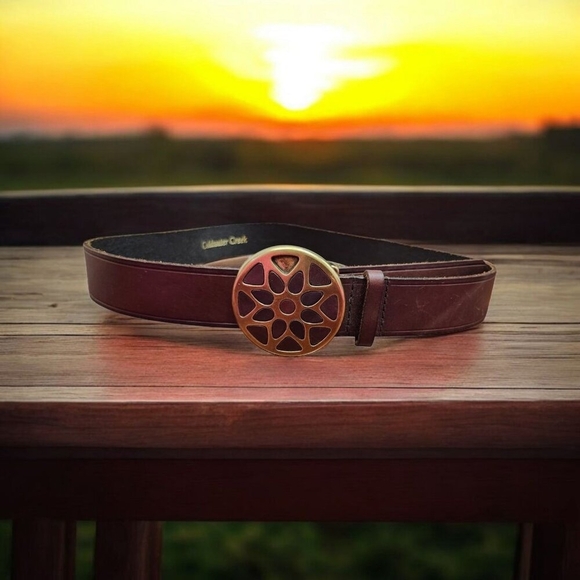 Coldwater Creek Women's Leather Belt, Brown Size L - Picture 12 of 12